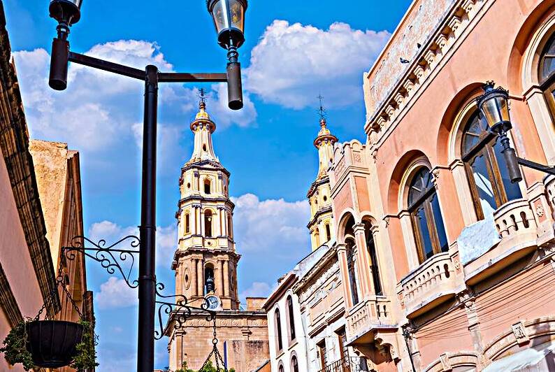Mexico Leon Cathedral Basilica near central plaza of Martyrs one of main city tourism attractions by Elijah Lovkoff