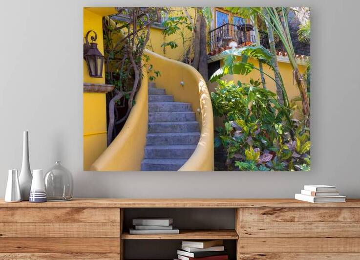 Scenic colonial streets and traditional architecture of San Jose del Cabo in historic city center a hub for cultural life and numerous art galleries by Elijah Lovkoff