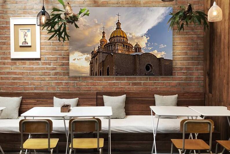 Central Mexico Aguascalientes catholic churches colorful streets and colonial houses in historic city center near Cathedral Basilica one of the main city tourist attractions by Elijah Lovkoff