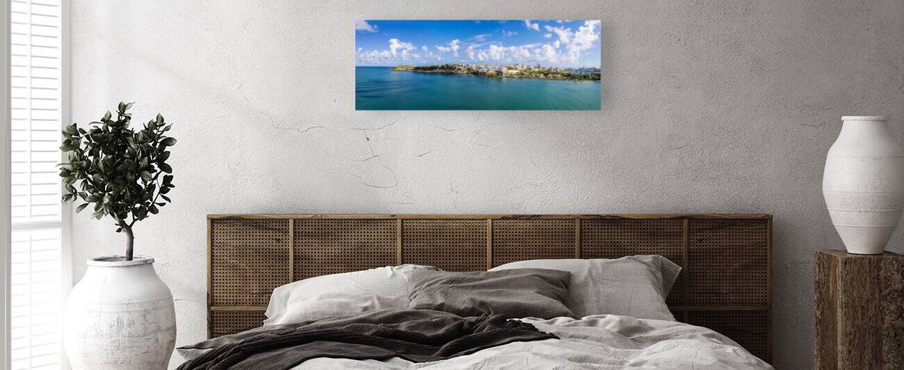 Scenic views of Castillo San Felipe from luxury cruise ship on Caribbean vacation in Puerto Rico by Elijah Lovkoff