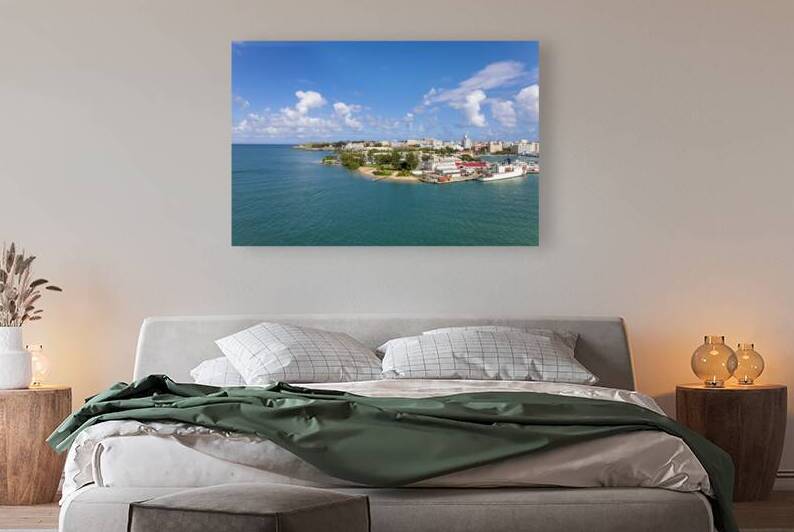 Scenic views of Puerto Rico from luxury cruise ship on Caribbean vacation in Puerto Rico by Elijah Lovkoff