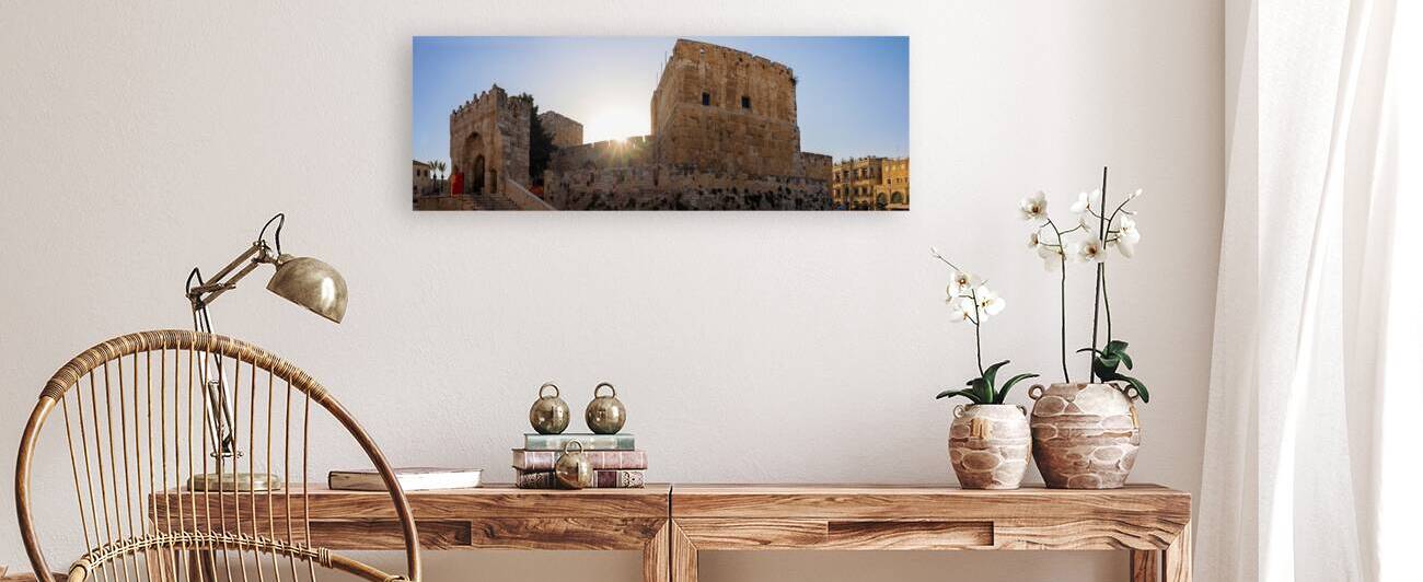 Jerusalem Israel landmark citadel Migdal David Tower of David in Old City near Jaffa Gate by Elijah Lovkoff