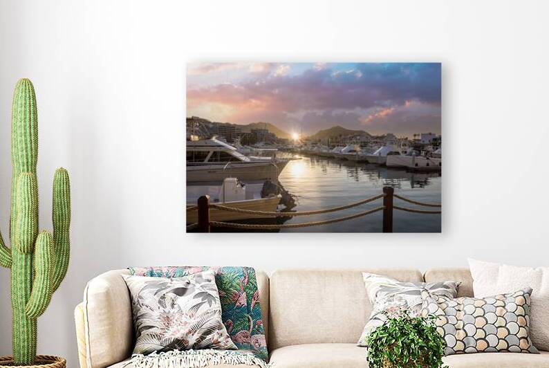 Marina and yacht club area in Cabo San Lucas Los Cabos a departure point for cruises marlin fishing and lancha boats to El Arco Arch and beaches by Elijah Lovkoff