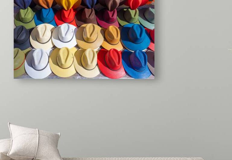 Leon colorful hats and sombreros for sale in Leons historic city center one of the main city tourist attractions by Elijah Lovkoff