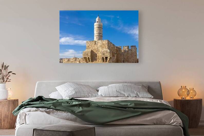 Jerusalem Israel landmark citadel Migdal David Tower of David in Old City near Jaffa Gate by Elijah Lovkoff