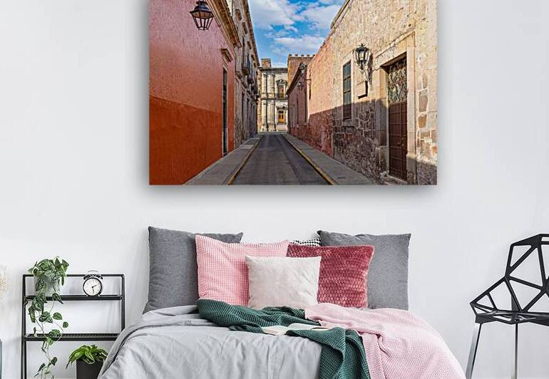 Morelia Michoacan colorful streets and colonial houses in Morelia historic city center one of the main city tourist attractions by Elijah Lovkoff