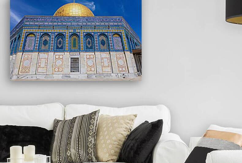 Jerusalem Islamic shrine Dome of Rock located in the Old City on Temple Mount near Western Wall by Elijah Lovkoff
