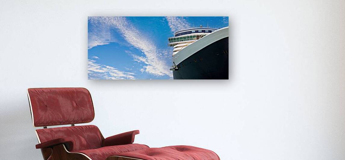 Luxury cruise ship on vacation heading Caribbean islands by Elijah Lovkoff