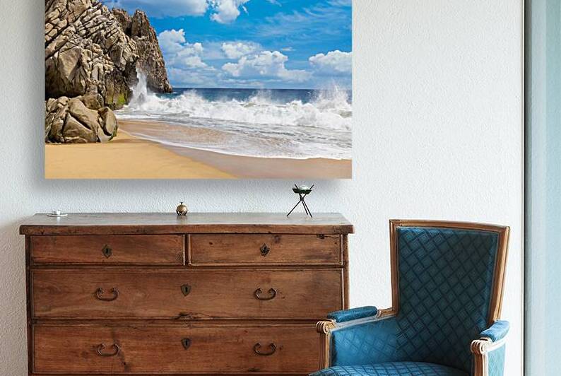 Scenic Los Cabos travel destination Playa del Divorcio Divorce Beach located near famous Arch of Cabo San Lucas by Elijah Lovkoff