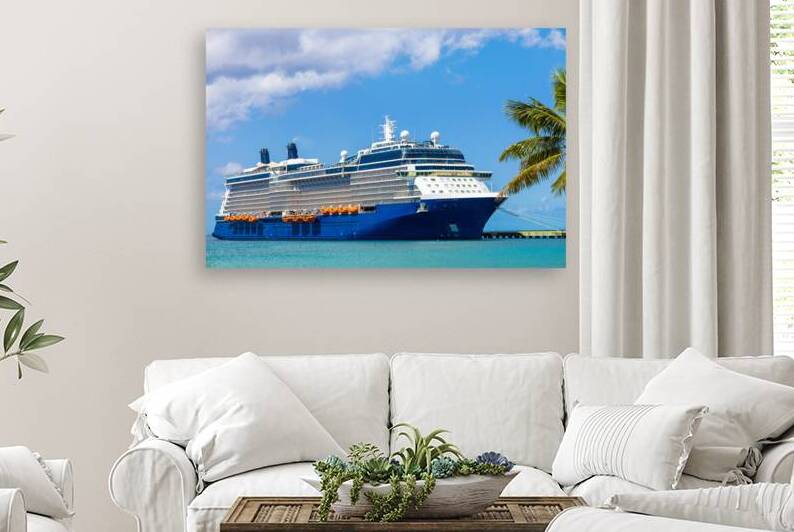 Cruise ship on Saint Croix Frederiksted US Virgin Islands on Caribbean vacation by Elijah Lovkoff