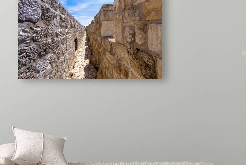 Jerusalem Israel scenic ramparts walk over walls of Old City with panoramic skyline views by Elijah Lovkoff