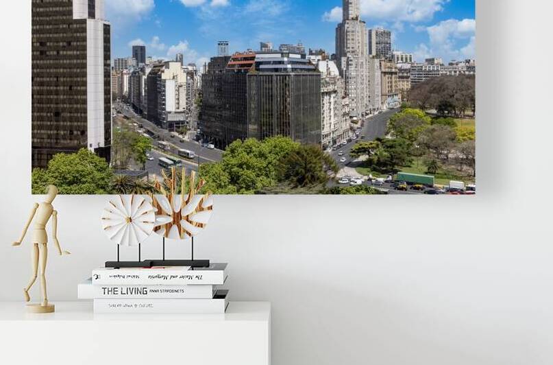 Panoramic view of Buenos Aires skyline from Clock Tower over financial center and Retiro district by Elijah Lovkoff
