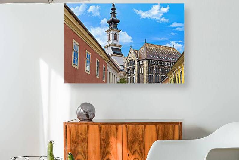 Hungary old streets in historic city near Budapest Castle and Fisherman bastion on Castle Hill by Elijah Lovkoff