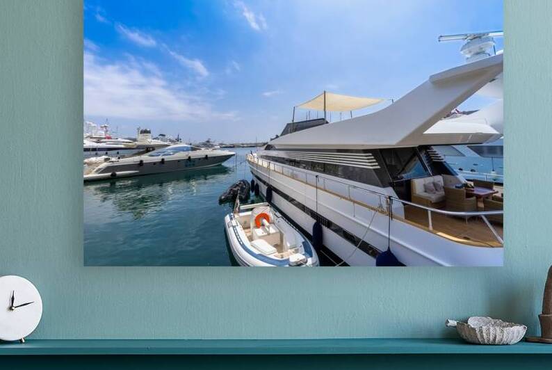 France French Riviera Monte Carlo marina with luxury yachts an by Elijah Lovkoff