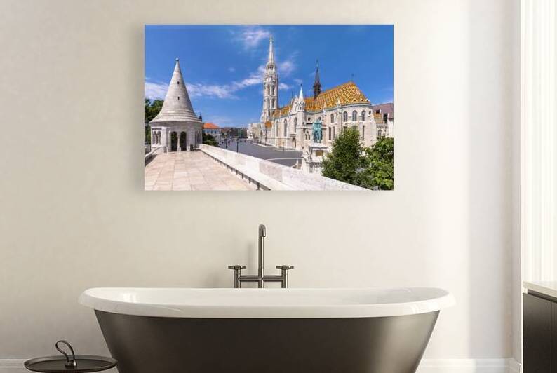 Matthias Church on Fisherman Bastion in Budapest historic center near Buda Castle by Elijah Lovkoff