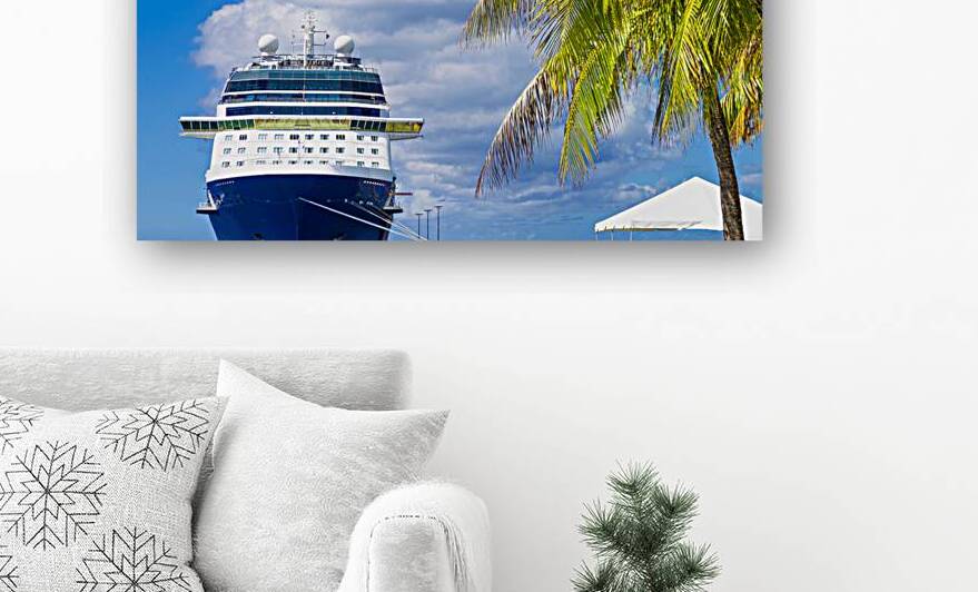 Cruise ship on Saint Croix Frederiksted US Virgin Islands on Caribbean vacation by Elijah Lovkoff