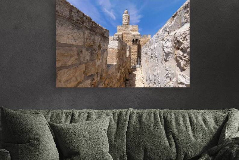 Jerusalem Israel landmark citadel Migdal David Tower of David in Old City near Jaffa Gate by Elijah Lovkoff