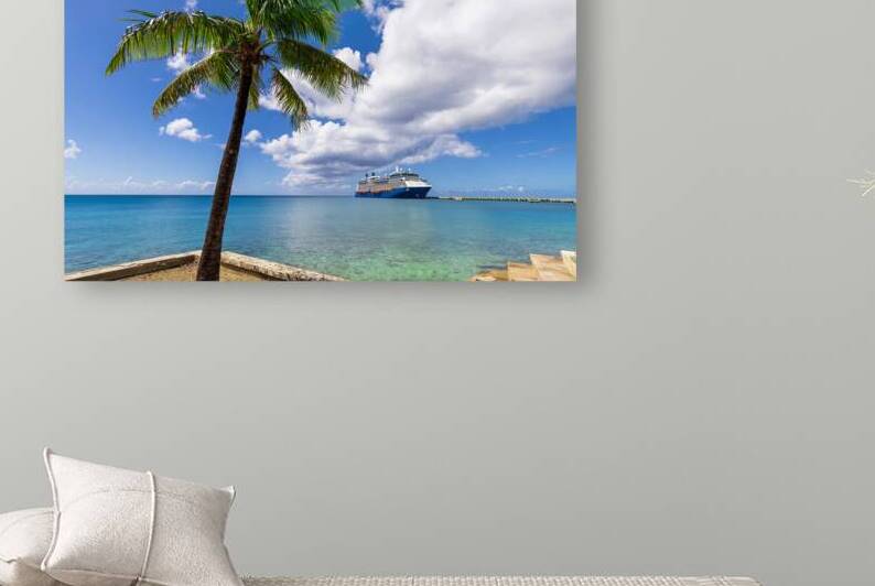 Cruise ship on Saint Croix Frederiksted US Virgin Islands on Caribbean vacation by Elijah Lovkoff
