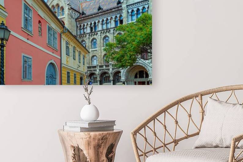 Hungary old streets in historic city near Budapest Castle and Fisherman bastion on Castle Hill by Elijah Lovkoff