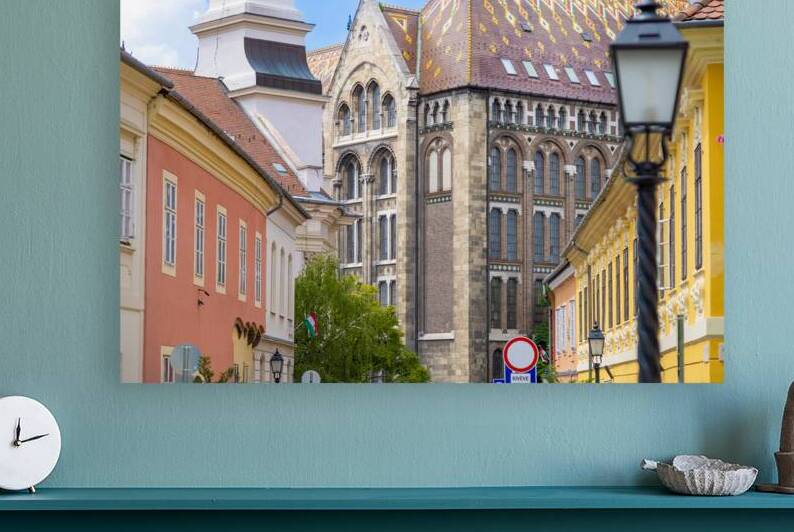 Hungary old streets in historic city near Budapest Castle and Fisherman bastion on Castle Hill by Elijah Lovkoff
