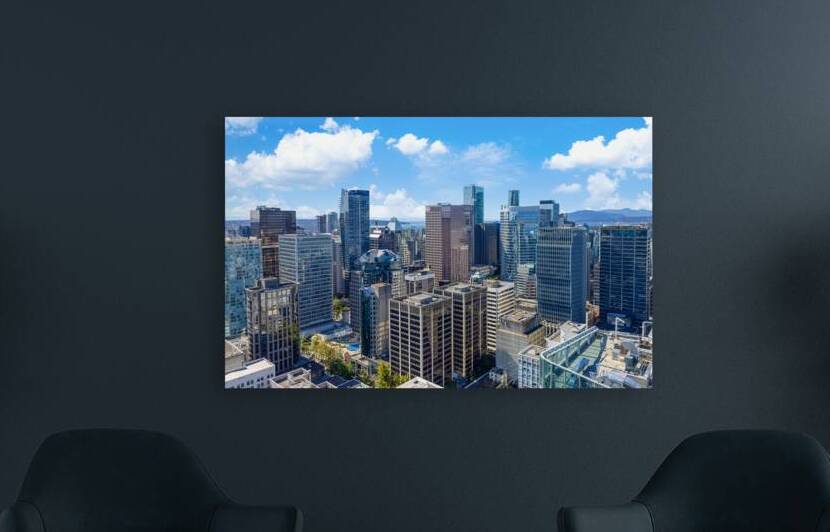 Scenic Vancouver financial district skyline in the city downtown near Robson square by Elijah Lovkoff