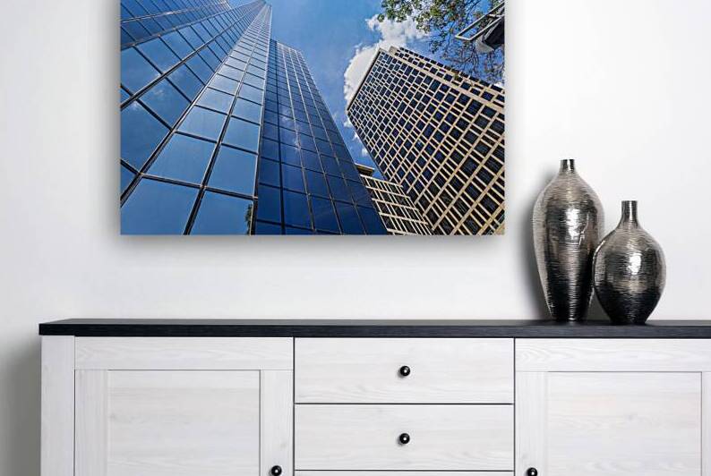 Panoramic skyline view of Mexico City business and Financial center close to Paseo De Reforma by Elijah Lovkoff