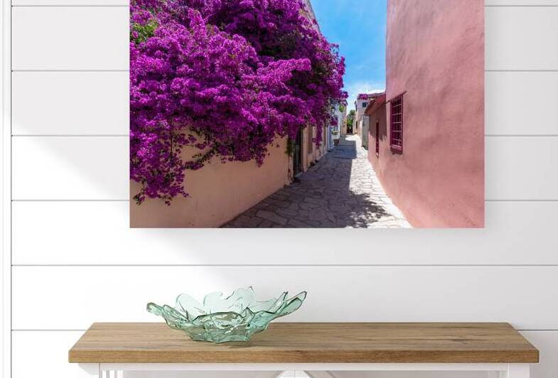 Greece historic neighborhood of Plaka and Anafiotika in Athens with restaurants near Acropolis by Elijah Lovkoff