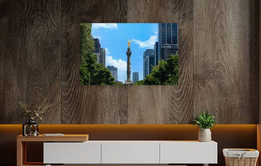 Mexico City tourist attraction Angel of Independence column near financial center and El Zocalo by Elijah Lovkoff