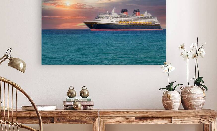 Mexico Cabo San Lucas Los Cabos vacation cruise ship docked close to El Medano beach and scenic landmark tourist destination of Arch of Cabo San Lucas EL Arco by Elijah Lovkoff
