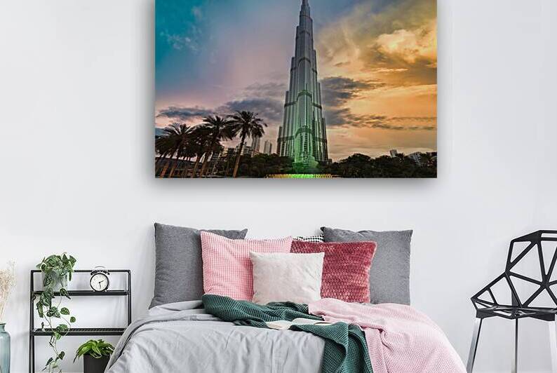 UAE Dubai panoramic skyline view of city downtown and Dubai Mall by Elijah Lovkoff