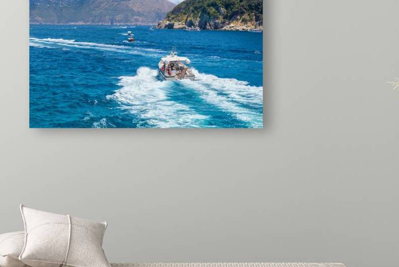 Italy scenic views of Capri from boat cruise around the island by Elijah Lovkoff