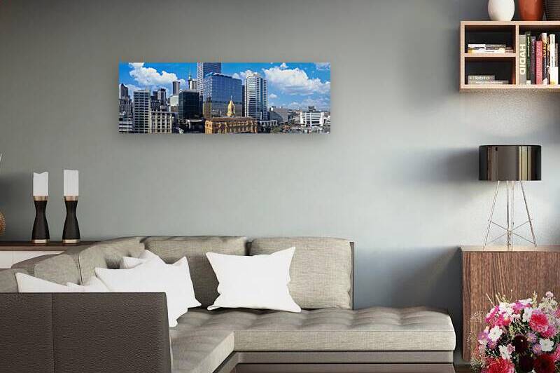 Scenic panoramic views of Auckland skyline and financial downtown city center by Elijah Lovkoff