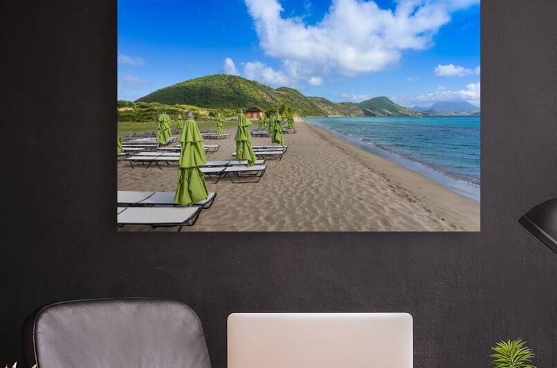 Saint Kitts and Nevis Basseterre scenic and serene Carambola Beach and ocean shore by Elijah Lovkoff