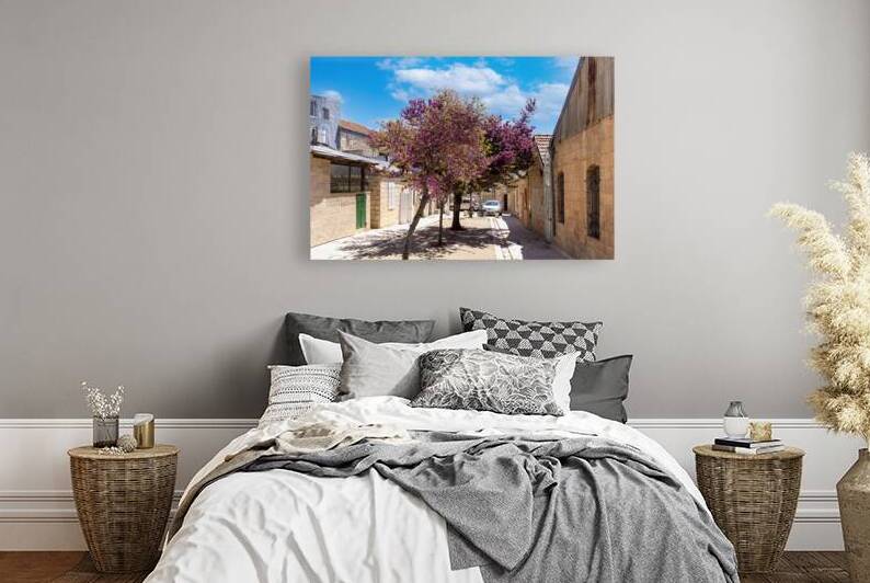 Israel Jerusalem old narrow streets of Nahlaot historic neighborhood with many small synagogues by Elijah Lovkoff
