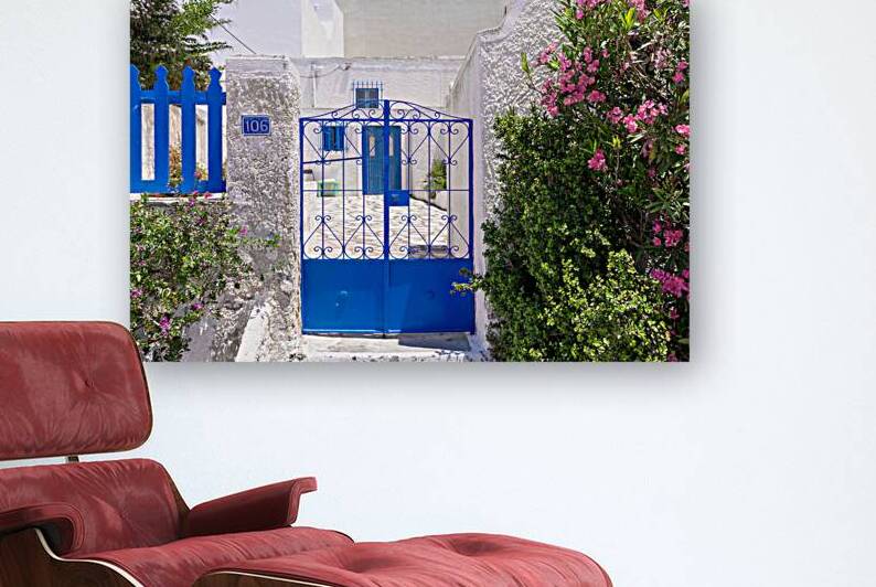 Greece Islands scenic panoramic sea views of Santorini island from Fira village by Elijah Lovkoff