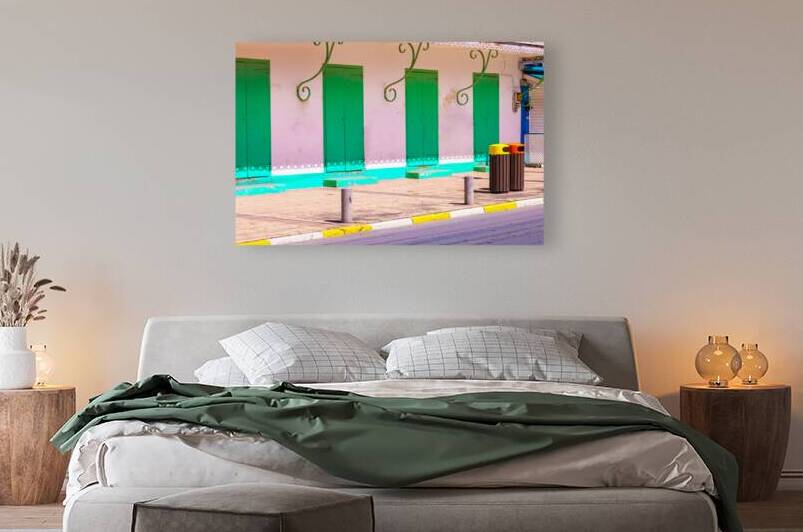 Caribbean cruise vacation. Colonial scenic colorful streets of Marigot in Saint Martin by Elijah Lovkoff