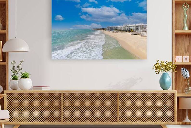 Playacar beach playas and hotels of Playa del Carmen a popular tourism destination for vacations and holidays on Mayan riviera by Elijah Lovkoff