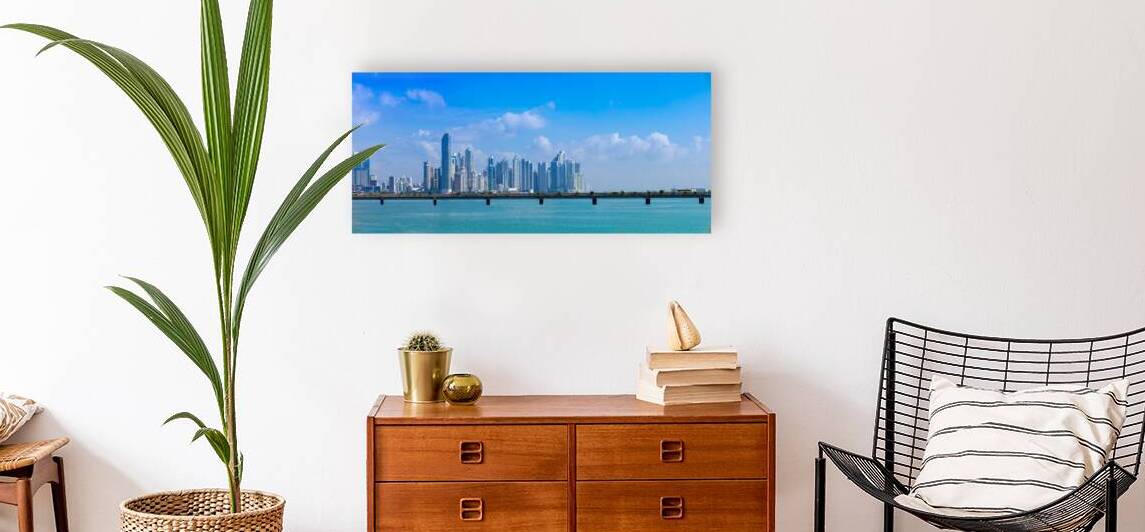 Panoramic view of skyline of Panama City downtown and financial center by Elijah Lovkoff