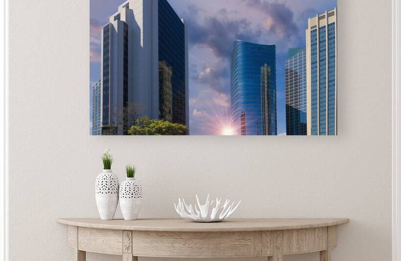 Argentina Buenos Aires panoramic financial center skyline and business development center by Elijah Lovkoff