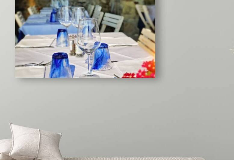Manaarola restaurant overlooking scenic Mediterranean bay by Elijah Lovkoff
