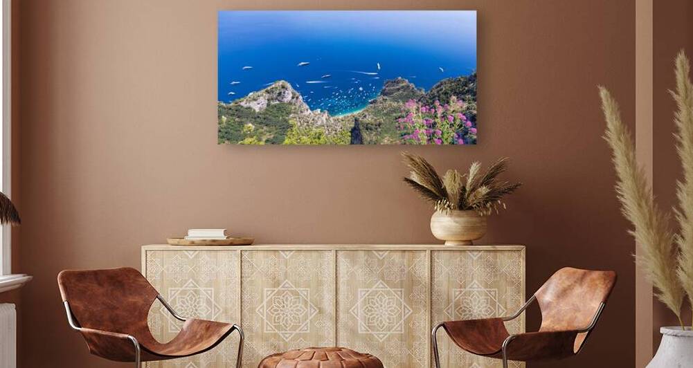 Italy scenic views of Capri Island and from panoramic lookout of Monte Salaro by Elijah Lovkoff