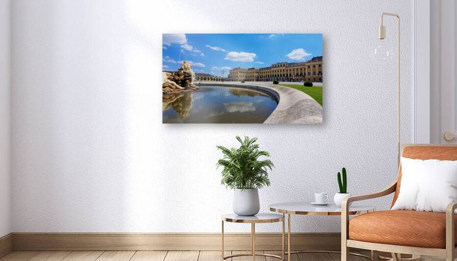 Austria Schonbrunn Palace Imperial fountain in royal Gardens in Vienna by Elijah Lovkoff
