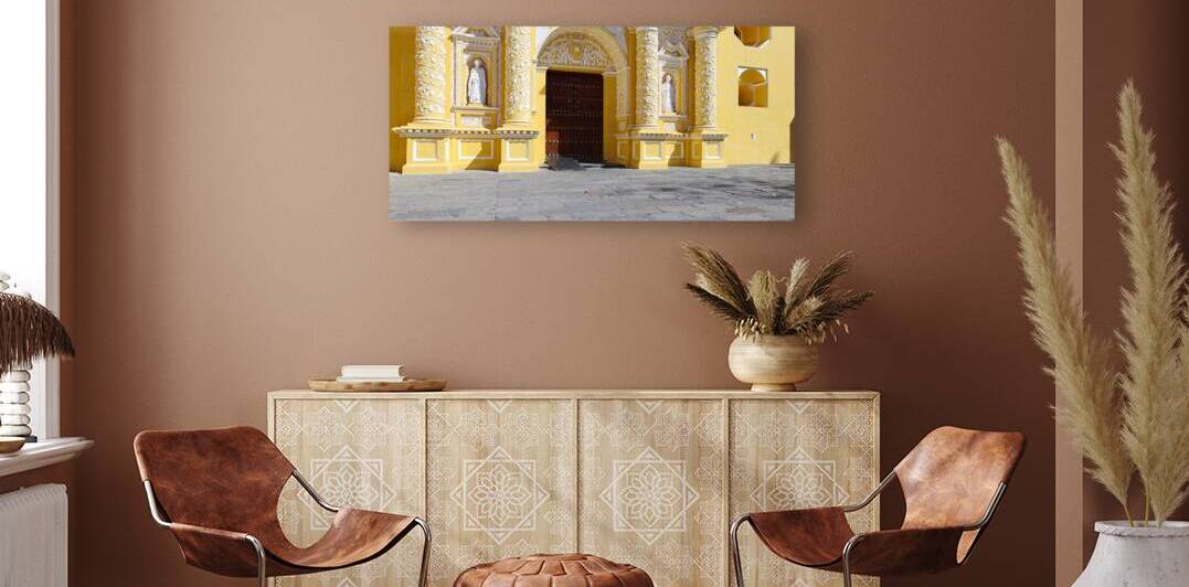 Guatemala Antigua La Merced Church in historic city center Barrio Historico by Elijah Lovkoff
