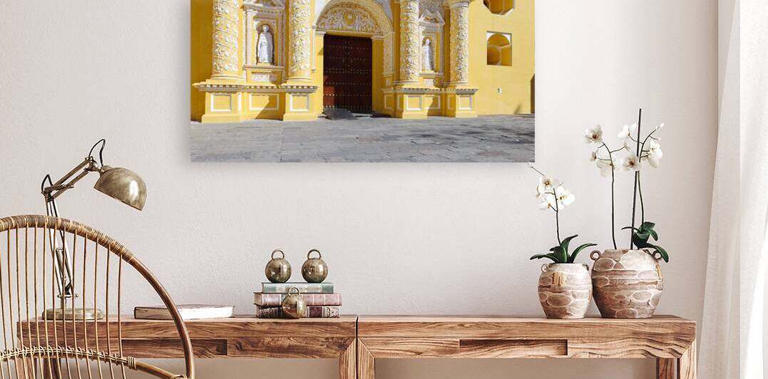 Guatemala Antigua La Merced Church in historic city center Barrio Historico by Elijah Lovkoff