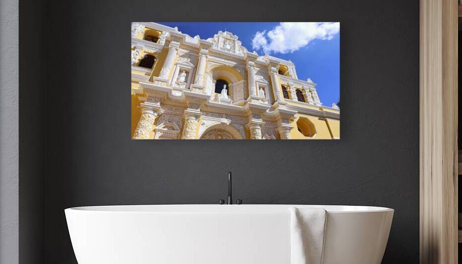 Guatemala Antigua La Merced Church in historic city center Barrio Historico by Elijah Lovkoff