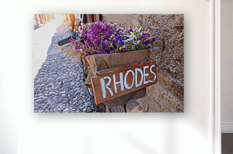 Greece travel destination colorful streets of Rhodes island city Rhodes in historic city center by Elijah Lovkoff