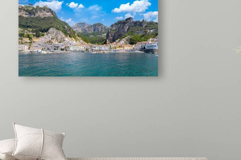 Italy Scenic panorama of Amalfi town and Campania Amalfi coast landscapes by Elijah Lovkoff