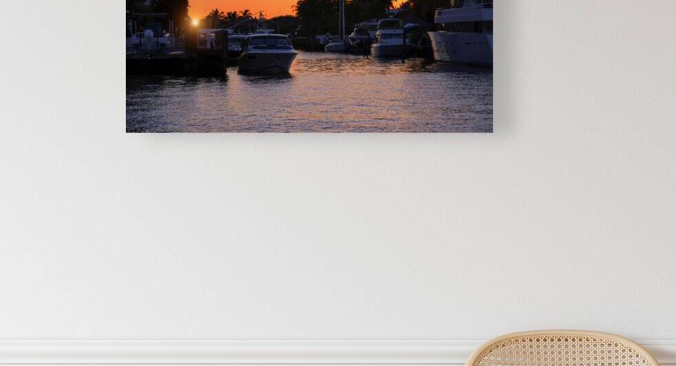 Private yachts and sailboats in Fort Lauderdale canals in Florid by Elijah Lovkoff