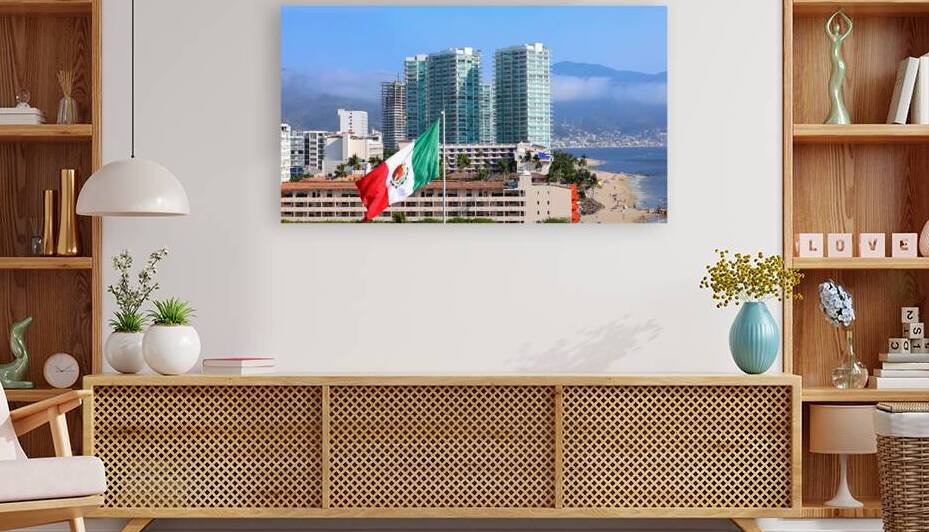 Mexico panoramic view of Puerto Vallarta near sea promenade Malecon beaches and historic center by Elijah Lovkoff
