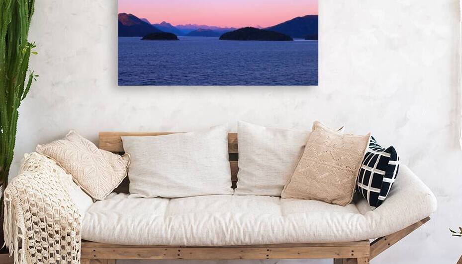 Cruise to Alaska cruise ship sailing through scenic landscapes mountains and lakes by Elijah Lovkoff